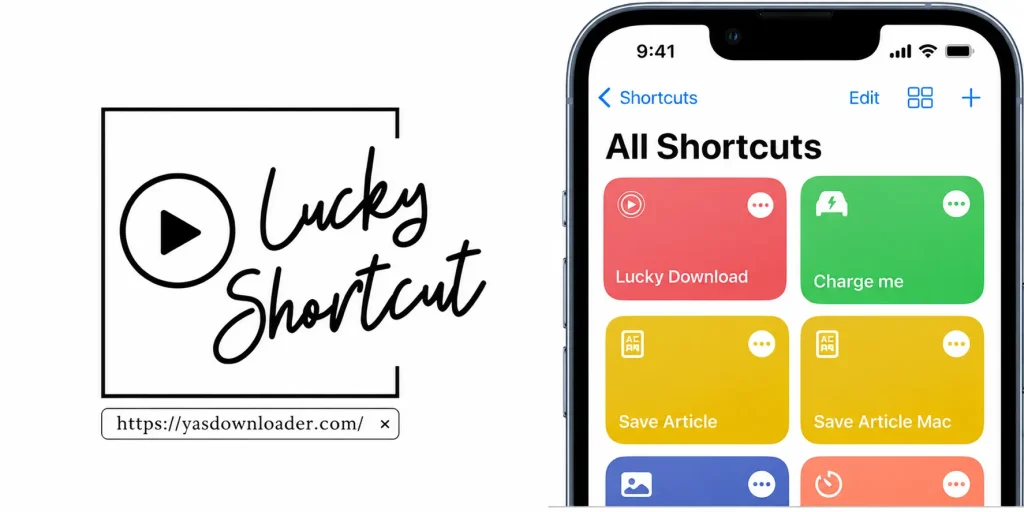 lucky download shortcut.
